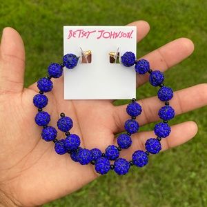 Fireball Hoop Earrings Blue